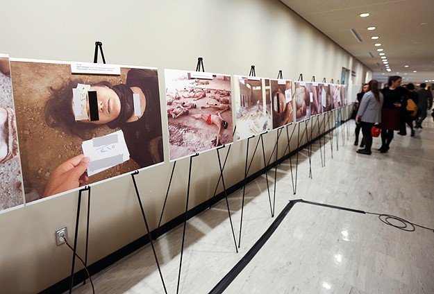 Suriye'deki vahşetin fotoğrafları BM'de