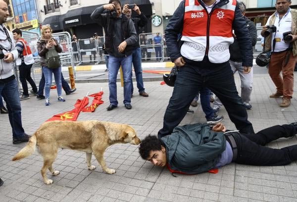 Taksim'de ilginç anlar