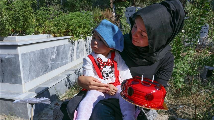 Şehit kızına hüzünlü doğum günü