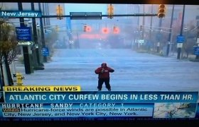 CNN muhabirinin Sandy ile sınavı